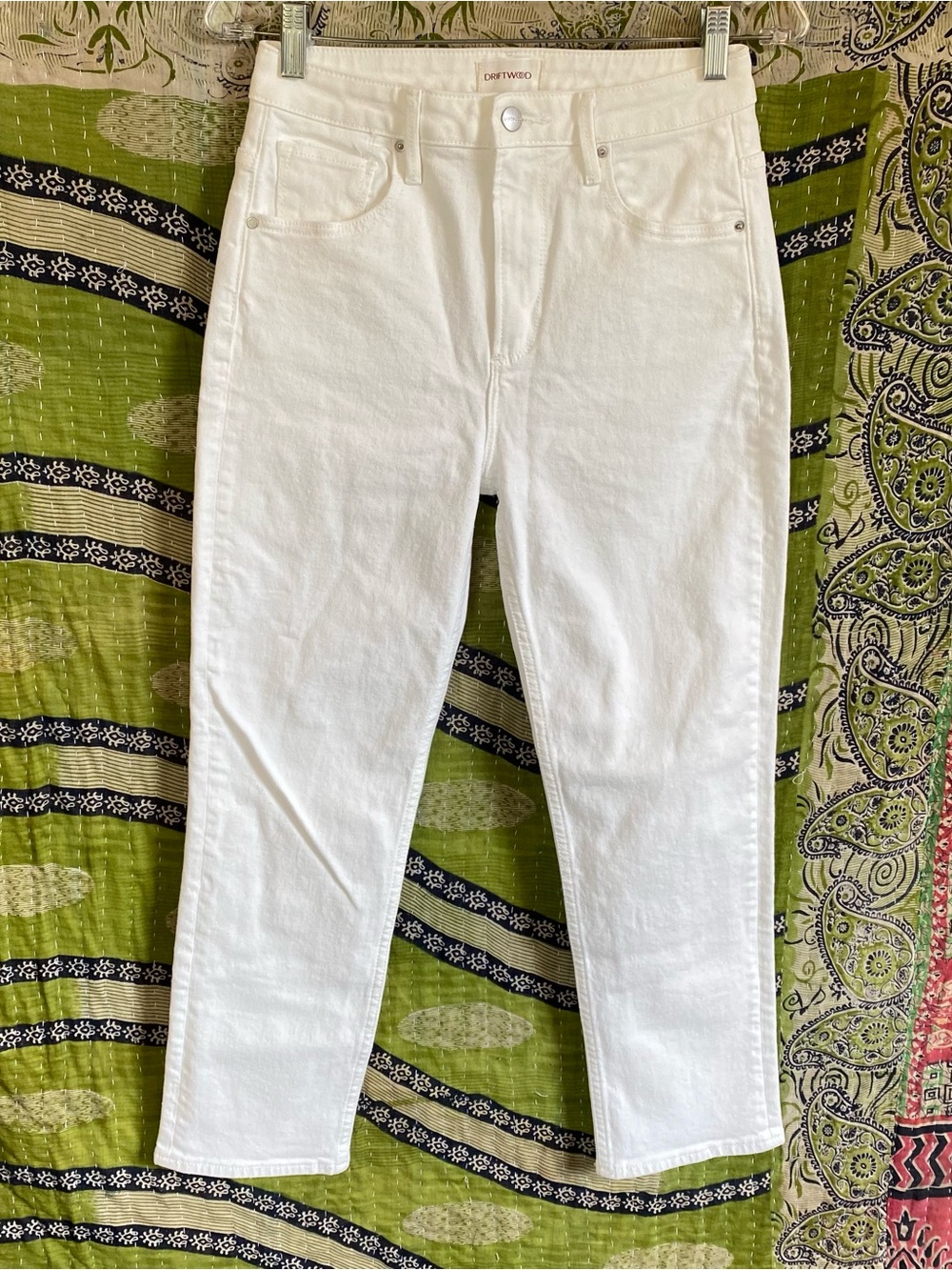 NWOT Driftwood White Stella Classic Straight Leg Denim Jeans 26 Coastal Grandma